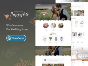 HappyLife - Minimal Wedding Stores - WooCommerce Theme